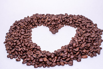 Heart shape coffee bean frame