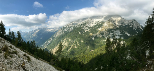 Julian Alps, near Mala Mojstrovka peak in Slovenia