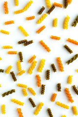 Assorted raw Italian pasta