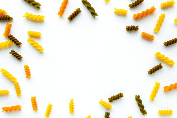 Assorted raw Italian pasta