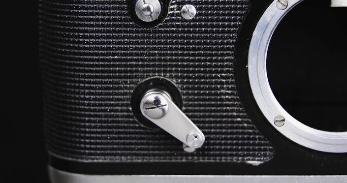Self-timer works on an old rangefinder camera with a distinctive sound