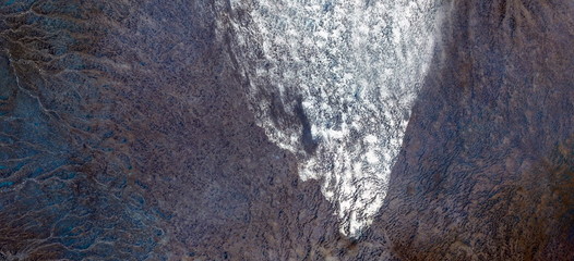 abstract photography of the deserts of Africa from the air. aerial view of desert landscapes,...