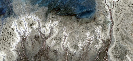 the Milky Way,  abstract photography of the deserts of Africa from the air. aerial view of desert...