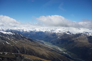 River running through mountain valley