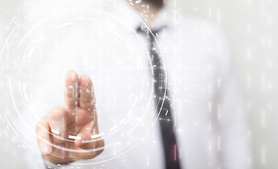 Abstract technology geometric and data