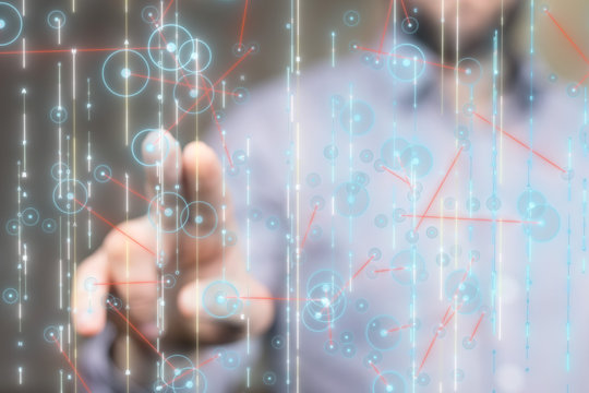 Innovation futuristic digital data binary code background technology