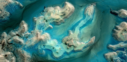 abstract photography of the deserts of Africa from the air. aerial view of desert landscapes,...