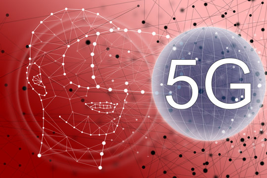 Abstract image of a virtual reality in the form of a starry space, consisting of points, lines, and shapes in the form of planets, stars and the universe