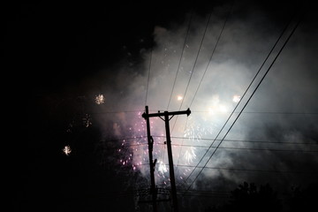 colored fireworks 