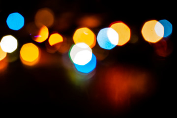 Christmas abstract background.  Glowing glare and bokeh.