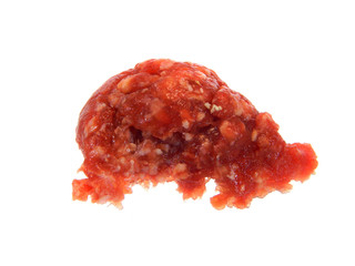 minced meat isolated on white background
