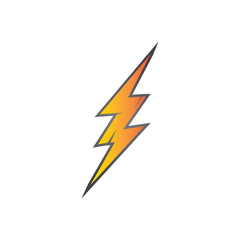 lightning thunderbolt electricity logo design template
