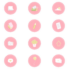 Collection of 12 Instagram Highlights Stories Covers. Cute vector illustration!