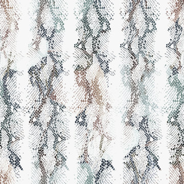 Snake skin print animal leather seamless pattern. Abstract snake texture background. Exotic python ornament for textile fashion fabric design.