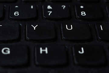 Personal device, keyboard of personal computer close up.