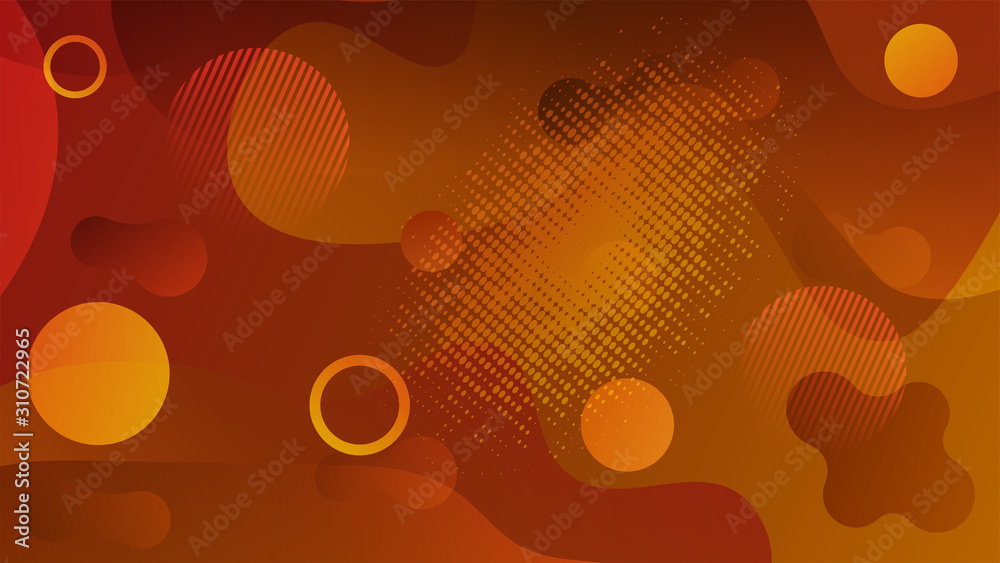 Fototapete abstract background in brown shades. 3d fluid shape illustration. vector template paper design. abst