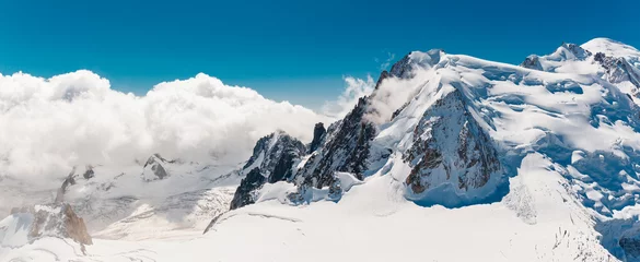 Foto auf Acrylglas Mont Blanc Stock Foto von der Mont-Blanc-Spitze