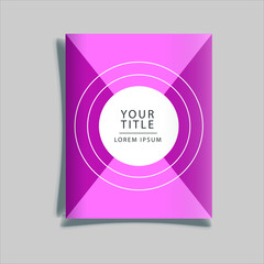 Cover design template for annual report. Abstract modern vector illustration. Cover presentation on a4. Abstract presentation templates. Flyer text font. Ad flyer text. White a4 brochure cover design