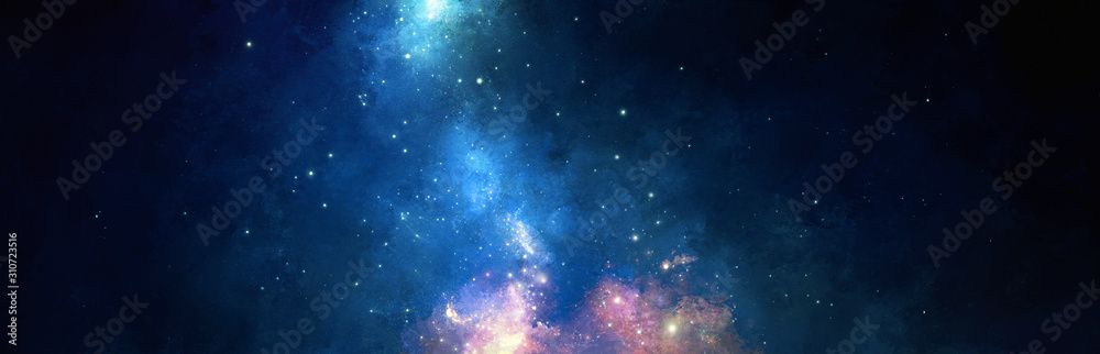 Canvas Prints nebula on a background of outer space