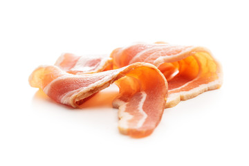 Smoked bacon strips.