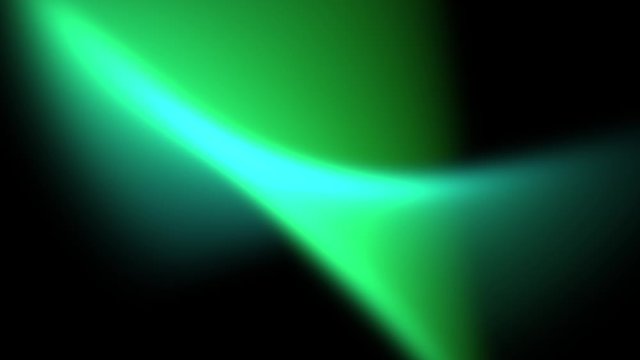 Abstract aurora splash background. Green and blue blurry lights on a black background.