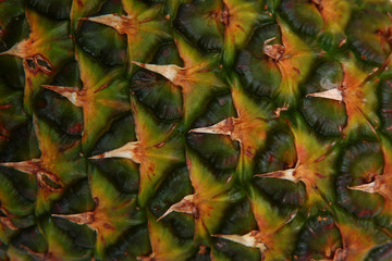 Pineapple peel close-up. Macro photo. The texture of the fruit.