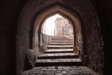 Stairs up to the fort at Ranthambore, India 