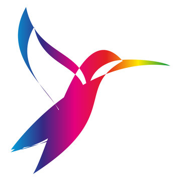 Kolibri im Flug, Kolibri, Vogel Logo