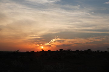 Evening Sky, Sunset at Jaisalmer, Rajasthan, India 