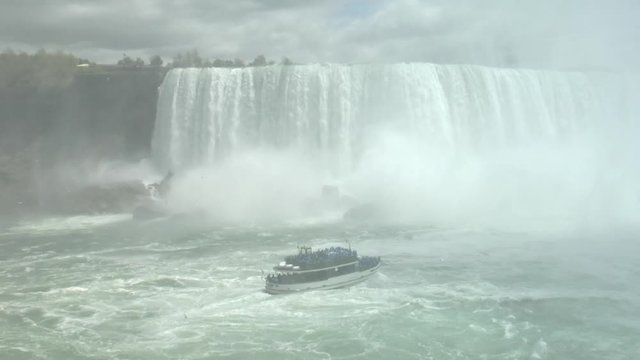 Niagara Falls Maid of the Mist boat in the falls