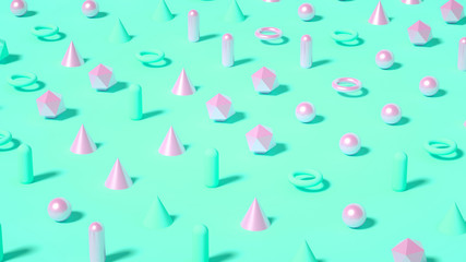 Beautiful background with geometric shape. 3d illustration, 3d rendering.