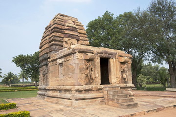Fototapeta na wymiar Kadasiddheswara Temple, mid 7th century CE, Pattadakal, Karnataka , India