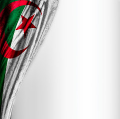 Algeria flag on gray gradient background