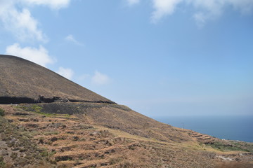 landscape with mountains and blue sky