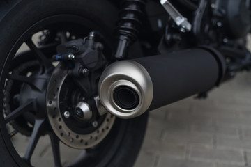 Exhaust system of motorcycle.