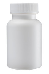 Plastic bottle, cosmetic cointainer, white bottle, 