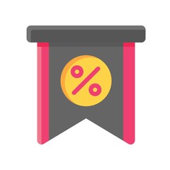 shop board and percentage tag vector in flat design