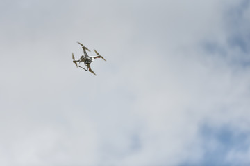 Filming with drone.