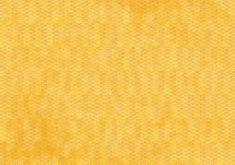 背景：青海波 市松模様 波 海 市松 伝統 和風 和柄 図案 壁紙 テクスチャー 橙 オレンジ 屏風