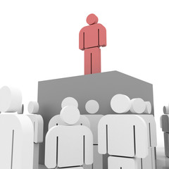 Teamwork and business partnership concepts, original 3d rendering