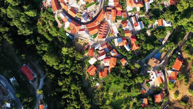 Foini village, overhead view. Limassol District, Cyprus