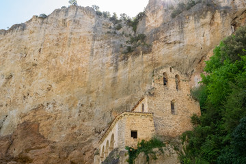 Fototapeta na wymiar Hermitage of Nuestra Senora de la Hoz in Tobera, Burgos.