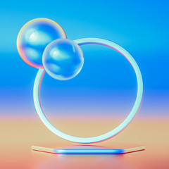 Beautiful background with geometric shape. 3d illustration, 3d rendering.