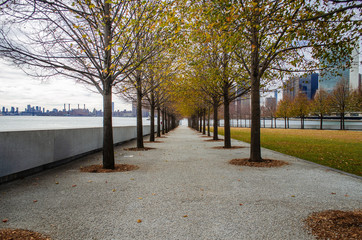 Autumn in Franklin D. Roosevelt Four Freedoms Park, Roosevelt Island, New York City
