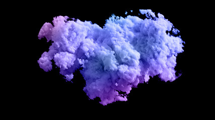 Fototapeta premium Cloud isolated, steam, smoke. 3d illustration, 3d rendering.