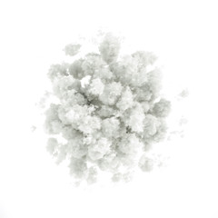 Cloud isolated, steam, smoke. 3d illustration, 3d rendering.