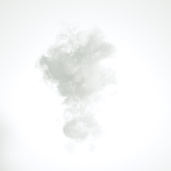 Cloud isolated, steam, smoke. 3d illustration, 3d rendering.