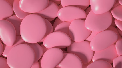 Beautiful background with beads, particles and simulation. 3d illustration, 3d rendering.