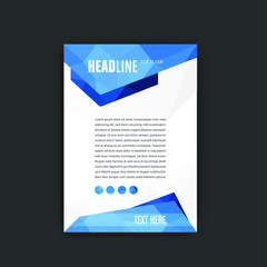 Cover design template for annual report. Abstract modern vector illustration. Cover presentation on a4. Abstract presentation templates. Flyer text font. Ad flyer text. White a4 brochure cover design