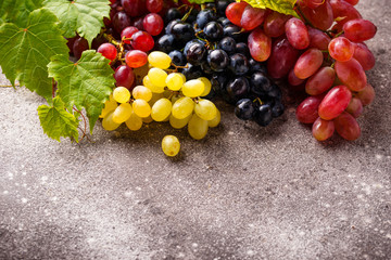 Assortment of different sort of grapes